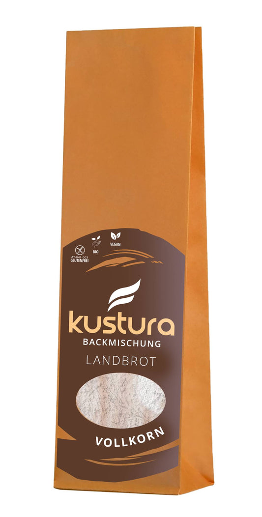 1 Box klein, 14x Backmischung "LANDBROT" Vollkorn 450 g, bio, glutenfrei AT-041-003